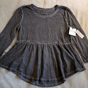 WOMEN'S NEW TOP Arizona Jean Co Shirt S Small T Tee Long Sleeve Gray Black